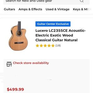 LC235SCE Acoustic-Electric Classical Guitar - Natural